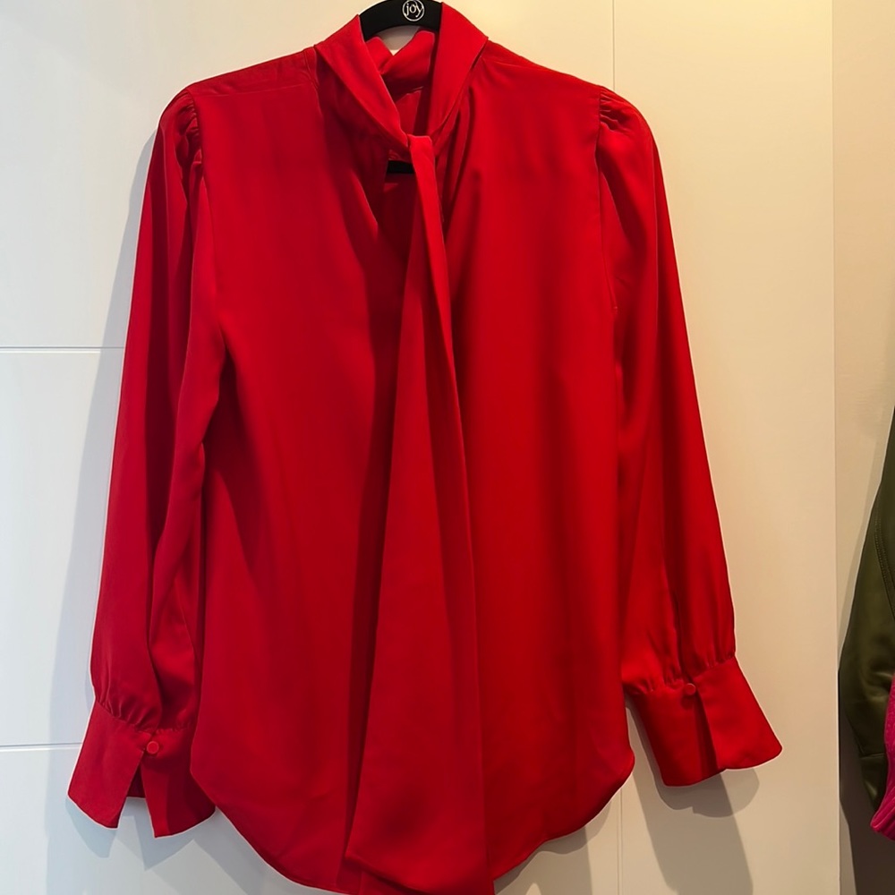 Ann Taylor red blouse